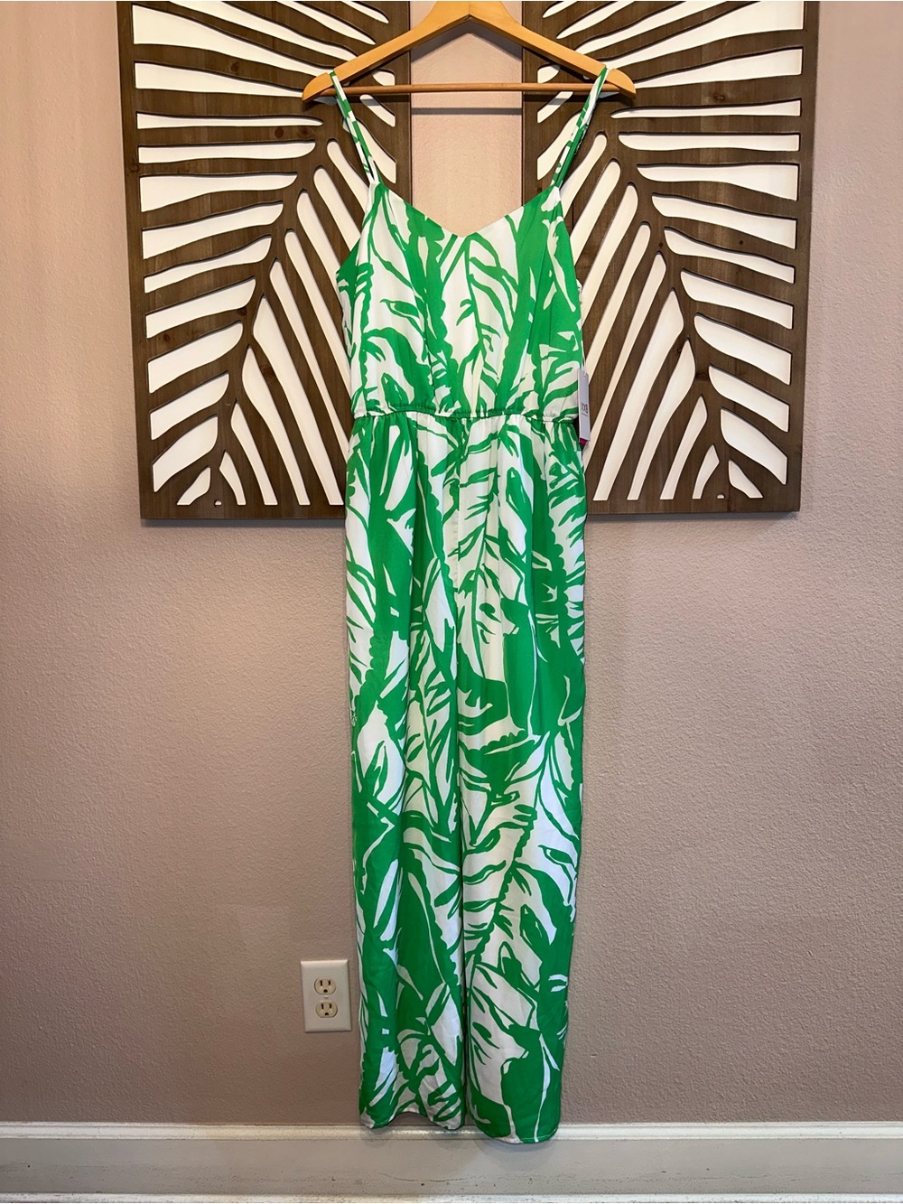 Lilly Pulitzer x Target jumpsuit Green & White Tropical Print medium NWT